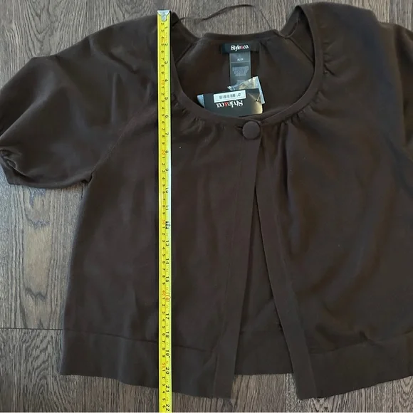 Style & Co. Dark Brown Cardigan - Picture 6 of 7